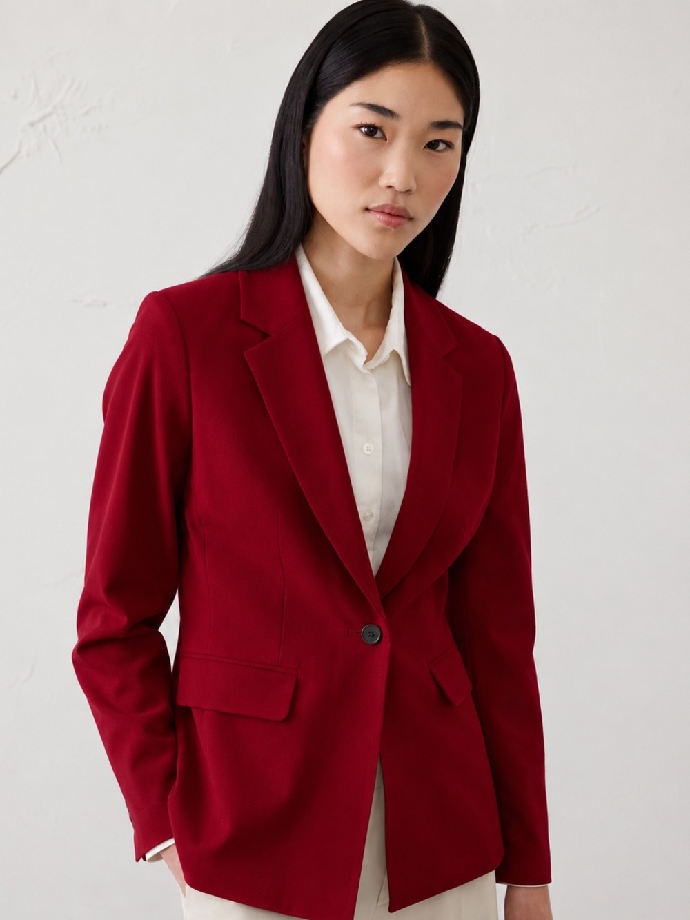 Banana Republic Factory Red Tailored Blazer
Career Chic Office Minimalist Sz 8
